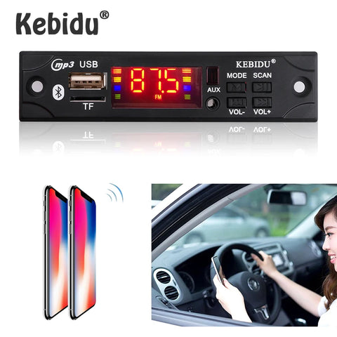 Car Audio Bluetooth Module FM Radio MP3 Player USB TF 6V-24V Decoder Board with Remote