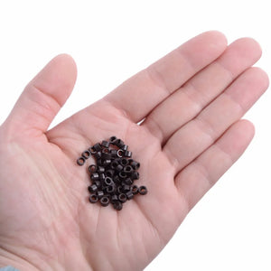 1000pcs 4mm Hair Extension Micro Rings Beads Links with Screws & Thread, 7 Color Options, Aluminum
