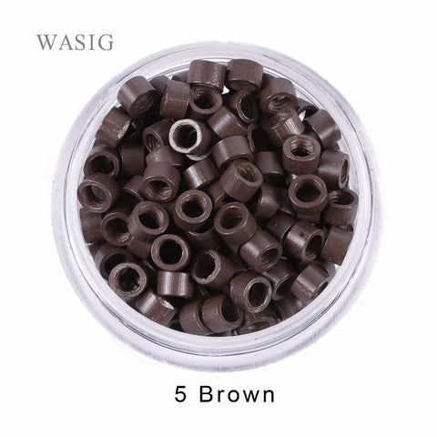 1000pcs 4mm Hair Extension Micro Rings Beads Links with Screws & Thread, 7 Color Options, Aluminum