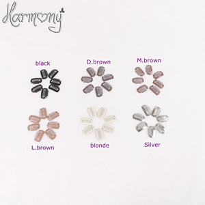 100 Pcs Metal Snap Hair Clips 2.3cm U & I Shapes, 6 Colors, 6 & 7 Teeth