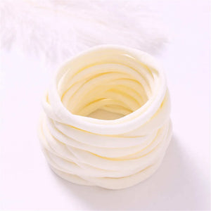 10-Pack Traceless Nylon Stretch Headbands for Newborns & Kids - Elastic Baby Hair Accessories