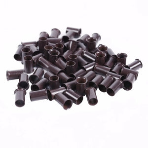 1000pcs 3.4mm Micro Copper Tube Rings for Hair Extensions, Euro Lock Flaring Beads Links, 7 Color Options