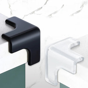 10 Pack Clear Silicone L-Shaped Baby Safety Corner Protectors for Table Desk Edges - Soft, Transparent Guards