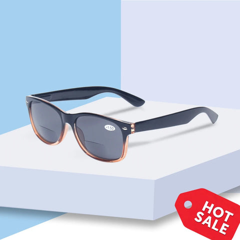 Bifocal Reading Sunglasses Gray Spring Hinge Outdoor Fashion for Men Women Fishing