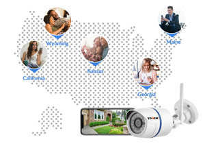 1080p HD Outdoor WiFi IP Camera, Wireless Security Surveillance, Waterproof Bullet Cam, 4MP Video, Home Monitoring