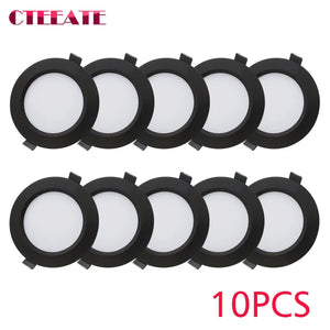 10-Pack LED Downlight Waterproof IP65 Black Shell 5W-18W Cold/Warm/Natural White Spot Lamp 220V/230V Indoor Lighting