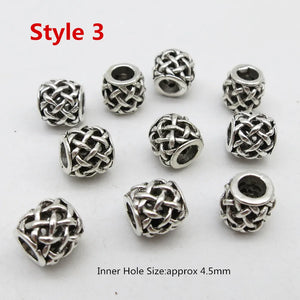 10 Styles Mini Hair Braid Beads Rings Tube Dreadlock Accessories for Men Women 10pcs/pack