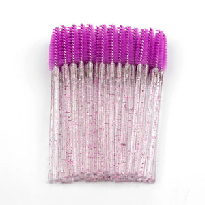 100-Pack Disposable Mascara Wands & Brow Brushes for Makeup Professionals