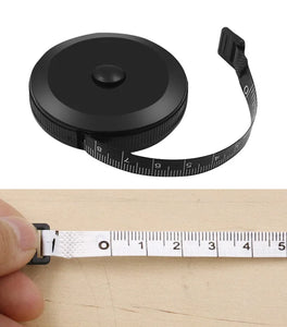 1.5m 60in Black Double Sided Auto Retractable Sewing Measuring Tape Flexible Tool