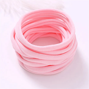 100pcs Baby Girl Soft Elastic Nylon Headbands, Infant Accessories, Stretchy Skinny Hairbands for Newborns and Toddlers