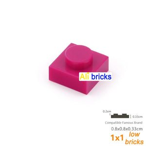 100pcs 1x1 Building Block Plates for Kids DIY Brick Sets STEM Learning Toy