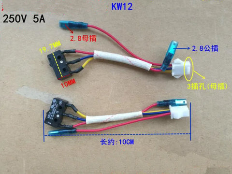 Gas Heater Valve Micro Switch Cable Assembly KW12