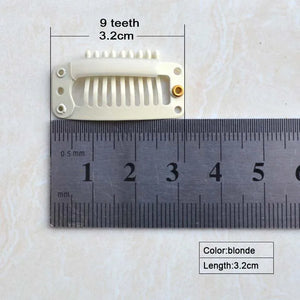 100pcs Hair Extension Clips 3.2cm 9-Teeth - Manganese Steel Salon & DIY Use