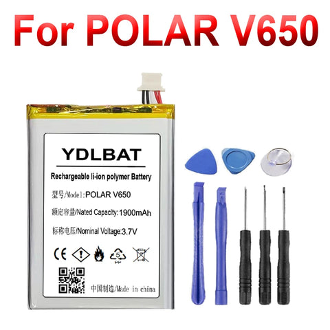 1900mAh Replacement Internal Lithium Battery for Polar V650