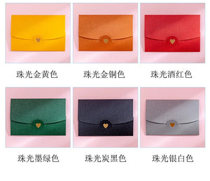 10 Pack Color Retro Bronzing Mini Envelopes 10.5x7cm - Iridescent Paper for Love Letters & Invitations