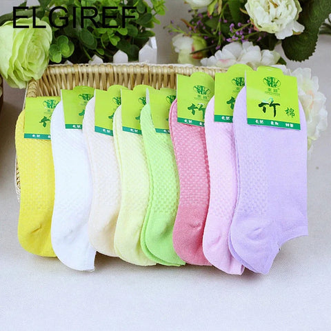 5 Pairs Women's Warm Bamboo Cotton Ankle Socks - Invisible, Comfortable & Colorful Winter Socks