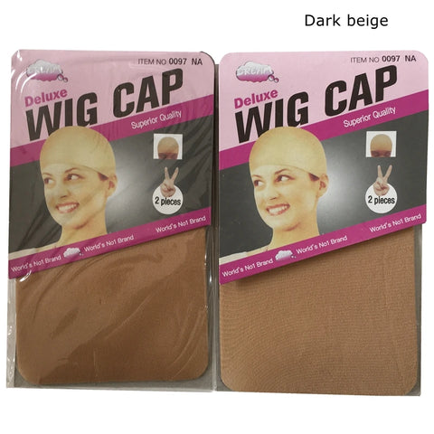 10 Pack Stretchable Wig Caps Elastic Hairnet Brown Mesh 5 Colors 2pcs/pack