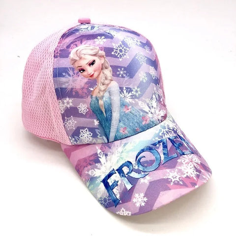 Frozen Princess Kids Adjustable Baseball Cap - Anna Elsa Mickey Minnie Mouse Cartoon Hat Boys Girls