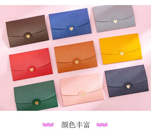 10 Pack Color Retro Bronzing Mini Envelopes 10.5x7cm - Iridescent Paper for Love Letters & Invitations