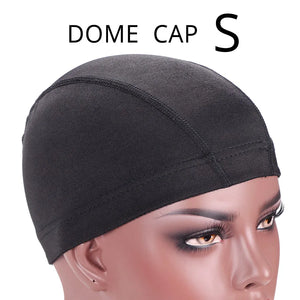 1 Piece Stretch Hairnet Mesh Dome Wig Cap Black Weaving with Elastic Band for Wig Making Sizes S M L