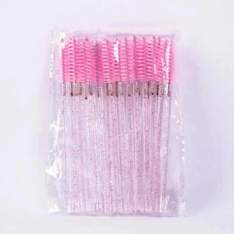50-Pack Disposable Mascara Wands & Eyebrow Spoolie Brushes Set