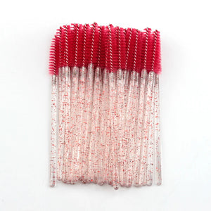 100-Pack Disposable Mascara Wands & Brow Brushes for Makeup Professionals