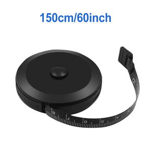 1.5m 60in Black Double Sided Auto Retractable Sewing Measuring Tape Flexible Tool