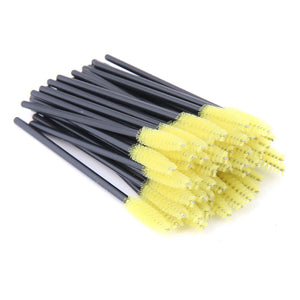 100-Pack Disposable Mascara Wands & Brow Brushes for Makeup Professionals