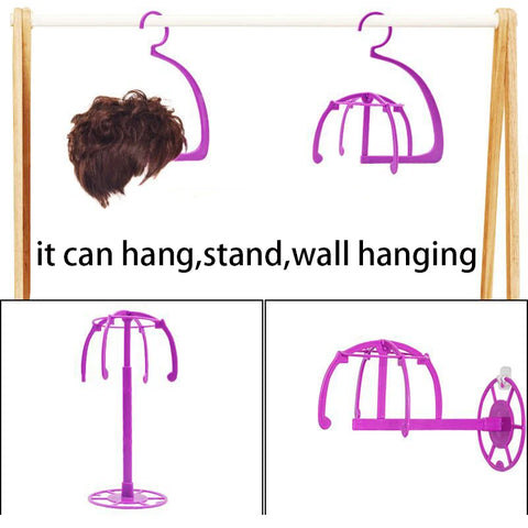 Adjustable Folding Wig Stand Head Holder for Hats and Wigs - Portable and Stable Display Tool