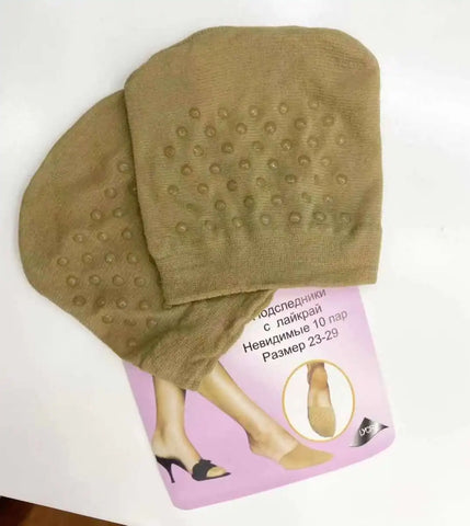 10 Pairs Silk Half Palm Socks Liners for High Heels - Forefoot Pain Relief, Invisible Non-Slip