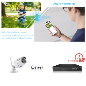 1080p HD Outdoor WiFi IP Camera, Wireless Security Surveillance, Waterproof Bullet Cam, 4MP Video, Home Monitoring