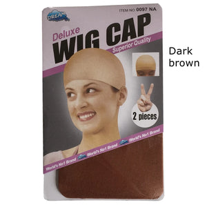 10 Pack Stretchable Wig Caps Elastic Hairnet Brown Mesh 5 Colors 2pcs/pack
