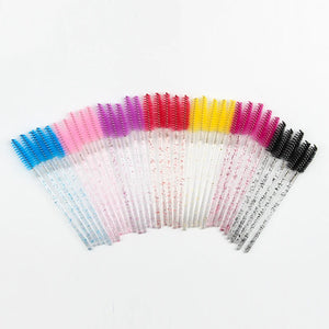 100-Pack Disposable Mascara Wands & Brow Brushes for Makeup Professionals