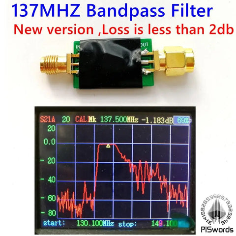 137MHz Band Pass Filter for Weather Satellite, High Pass 130-145MHz, Meteorological Use