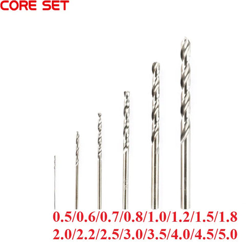 Cobalt Steel Drill Bit Set 5pcs 0.5-5mm for Electric Rotary Tools - Precision Twist Drill Bits 0.8/1.0/1.2/1.5mm