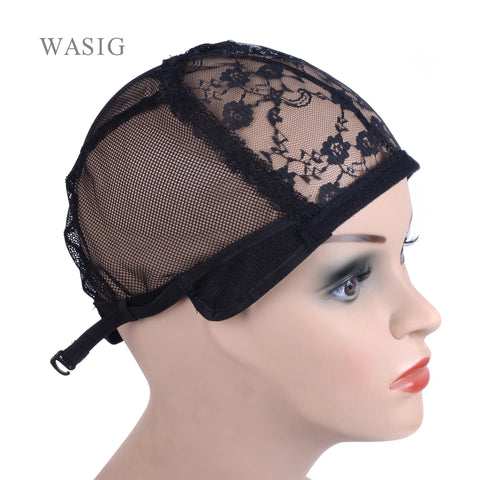 5-Piece Black Wig Cap Set for Wig Making with Adjustable Strap, Glueless, High-Quality Hair Net