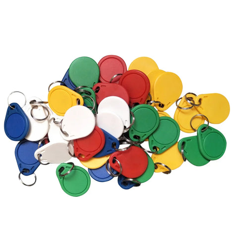 50pcs 13.56MHz Rewritable RFID UID Keychain Tag Cards ISO14443A Block 0 Changeable