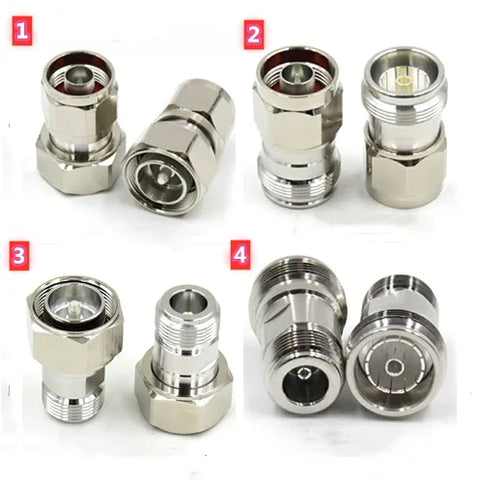 4.3-10 to N Coaxial Adapter, Mini DIN Female/Male to N Male/Female 50 Ohm Connector