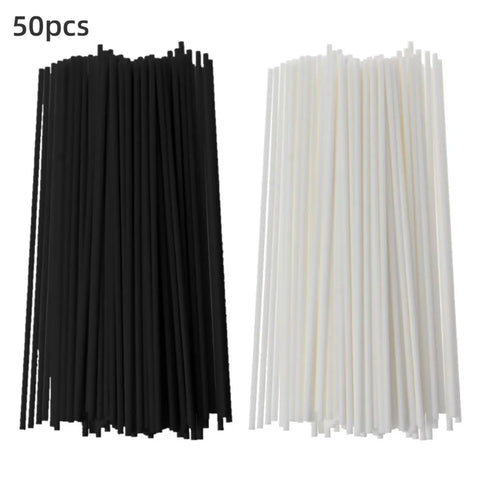 50-Pack Bamboo Scent Diffuser Sticks for Spa & Aromatherapy