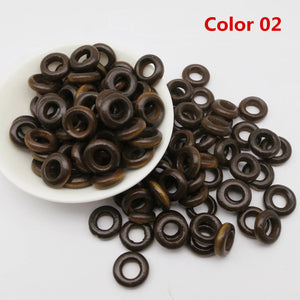 100pcs Large Hole Wooden Beads for Jewelry, Dreadlocks, Hair Braids, Crafts Wholesale