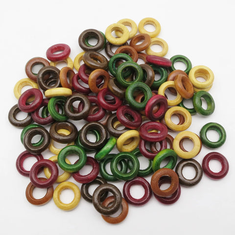 100pcs Large Hole Wooden Beads for Jewelry, Dreadlocks, Hair Braids, Crafts Wholesale