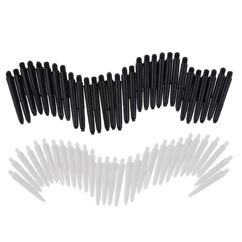 60 Pack 35mm 2BA Thread Dart Stems Shafts for Soft Tip Darts, White & Black
