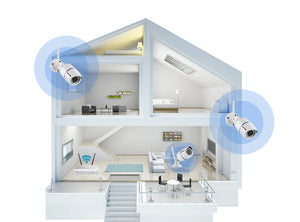 1080p HD Outdoor WiFi IP Camera, Wireless Security Surveillance, Waterproof Bullet Cam, 4MP Video, Home Monitoring