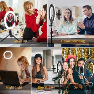 10" LED Ring Light with Phone Holder for Makeup, TikTok, YouTube, Video, Live Streaming