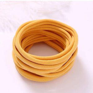 100pcs Baby Girl Soft Elastic Nylon Headbands, Infant Accessories, Stretchy Skinny Hairbands for Newborns and Toddlers