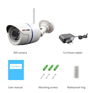 1080p HD Outdoor WiFi IP Camera, Wireless Security Surveillance, Waterproof Bullet Cam, 4MP Video, Home Monitoring