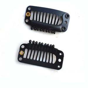 100pcs Hair Extension Clips 3.2cm 9-Teeth - Manganese Steel Salon & DIY Use