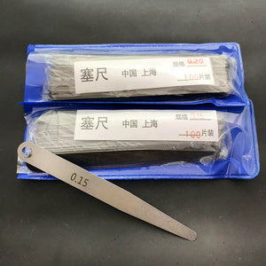 100pcs Feeler Gauge Set 0.02mm-0.15mm Gap Measuring Tool - Single Piece Gaskets