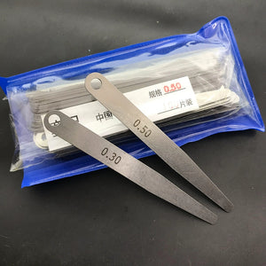 100pcs Feeler Gauge Set 0.02mm-0.15mm Gap Measuring Tool - Single Piece Gaskets