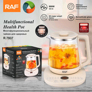 1.5L Transparent Glass Electric Kettle Household Multifunctional Health Kettle Flower Tea Decoction Split Type Kettle